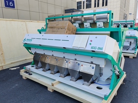 6 급류 384 채널은 분류기 기계 4-8T/H ≥99.99% 정확도 220V/50Hz를 낟알로 만듭니다